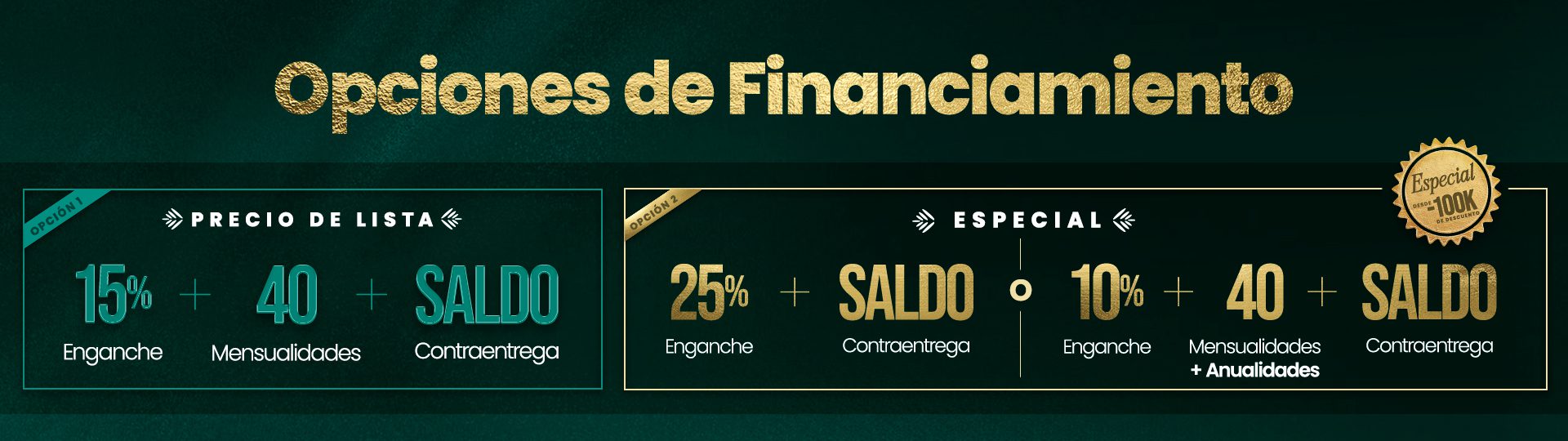 Planes de financiamiento Ozalia