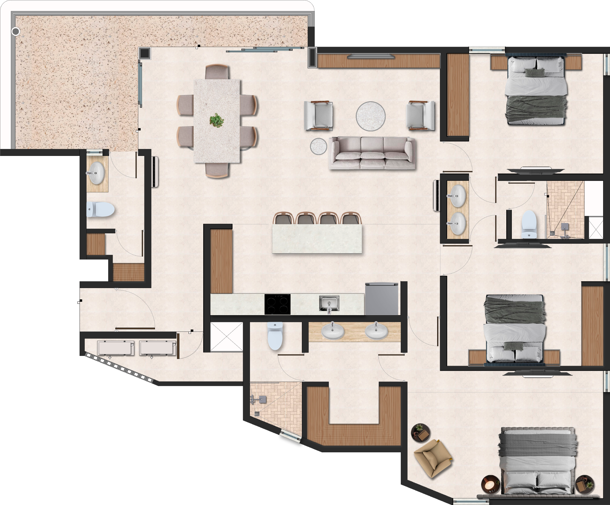 Sunrise Standard residence floor-plan layout