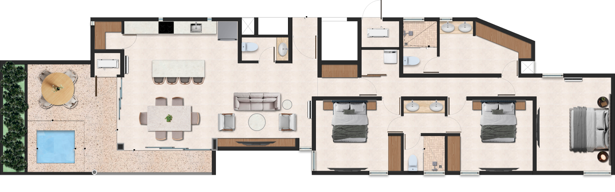 Sunset Garden residence floor-plan layout